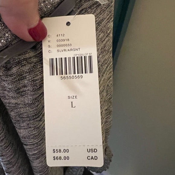 Anthropology Sexy Silver Tube Top Large NWT - Picture 8 of 9